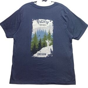 Pacific Northwest Shirt Mens Large Oregon Mountain Elk Spell Out Streetwear